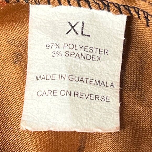 Vintage-Inspired XL Red  Brown Floral Button-Up Blazer Jacket BRIGGS NEW YORK - Picture 8 of 16